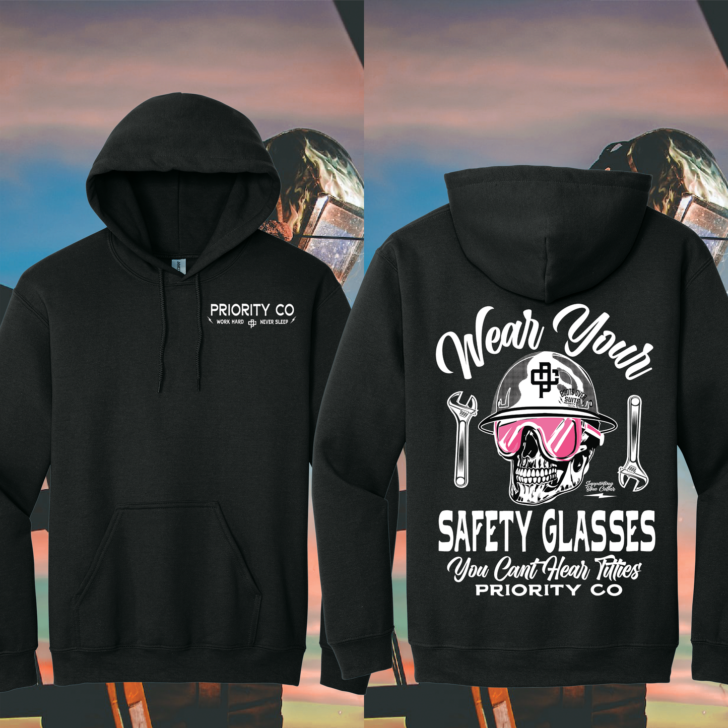 SAFETY GLASSES HOODIE