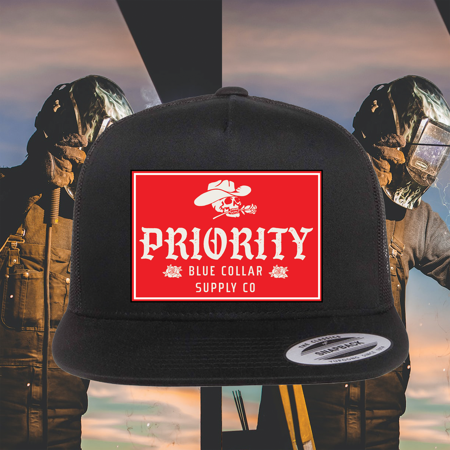 BLUE COLLAR COWBOY BLACK HAT