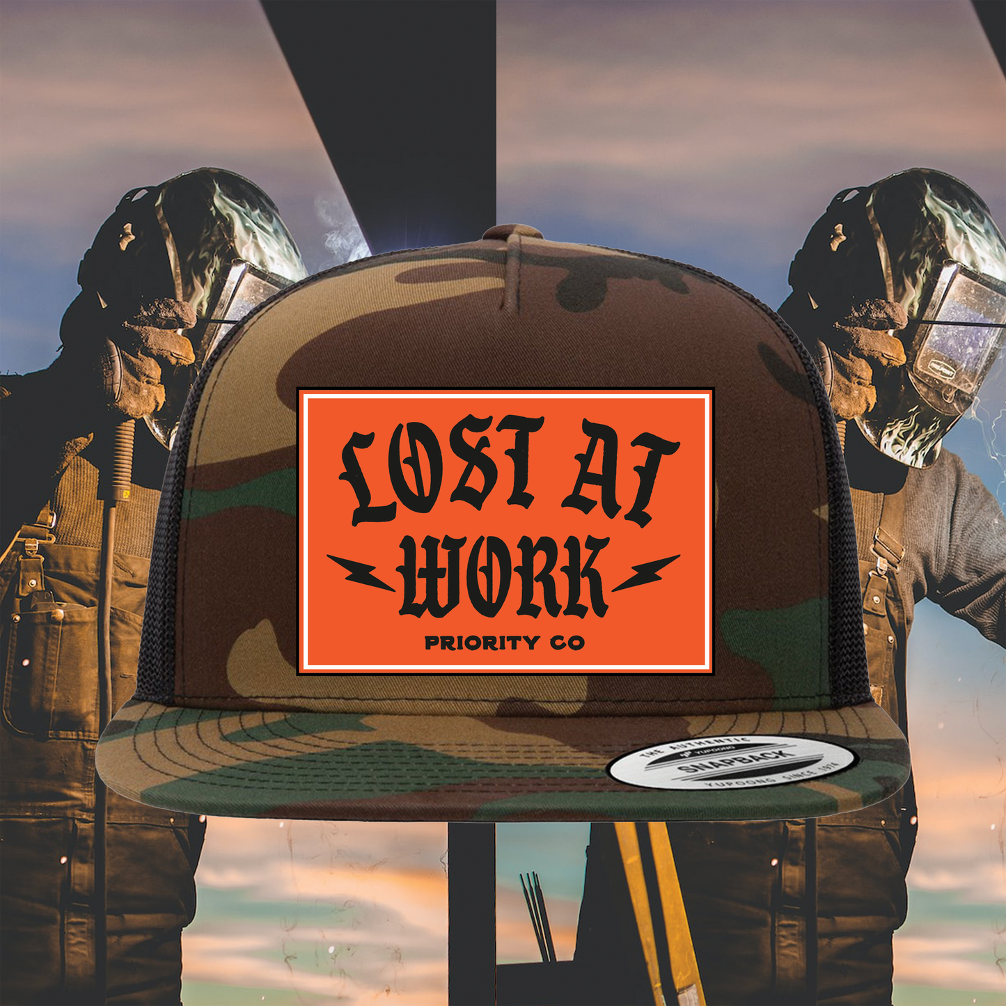 LOST AT WORK CAMO HAT