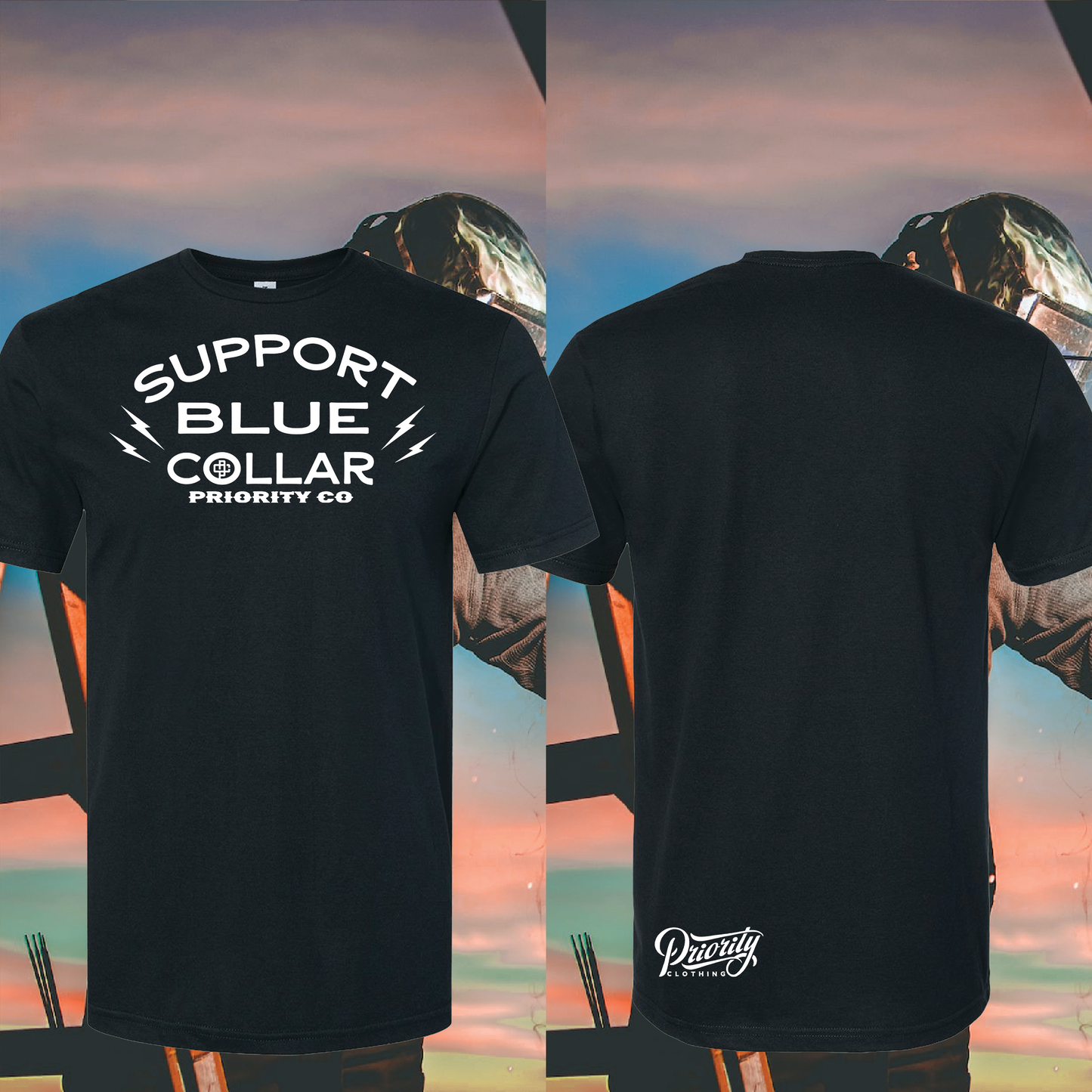 SUPPORT BLUE COLLAR TEE