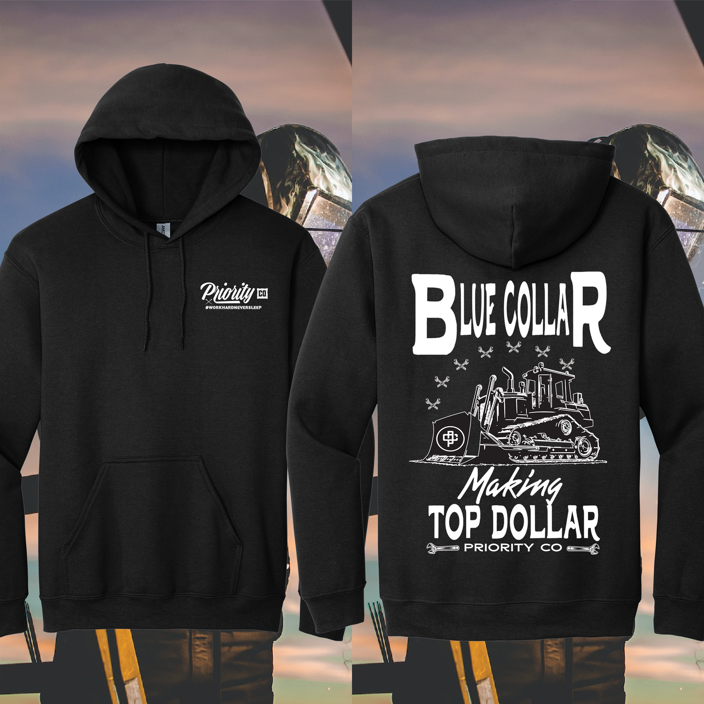 BLUE COLLAR TOP DOLLAR HOODIE