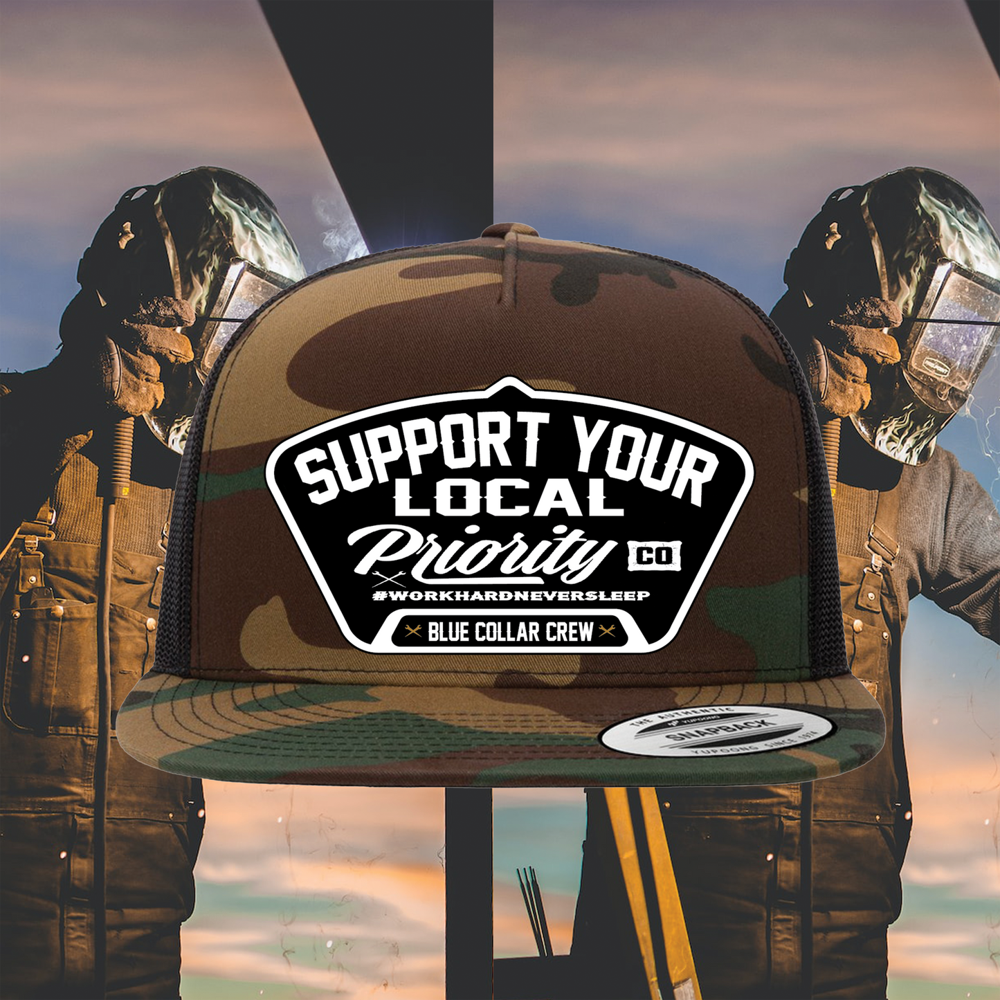 SUPPORT YOUR LOCAL PRIORITY SNAPBACK CAMO