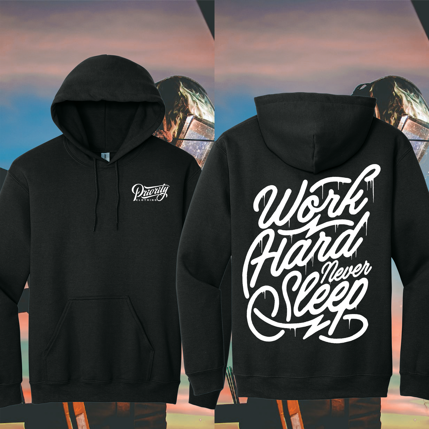 WORK HARD NEVER SLEEP HOODIE